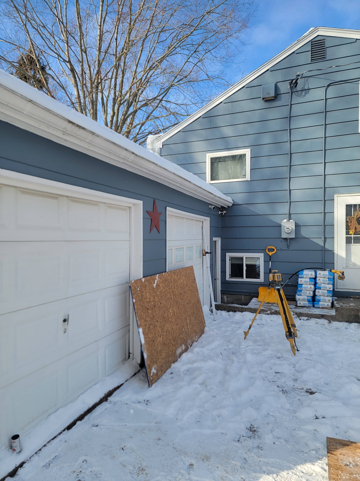 Garage and exterior detail of a Rochester project